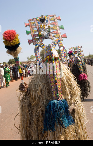 Bobo masks during festivities, Sikasso, Mali, Africa Stock Photo - Alamy