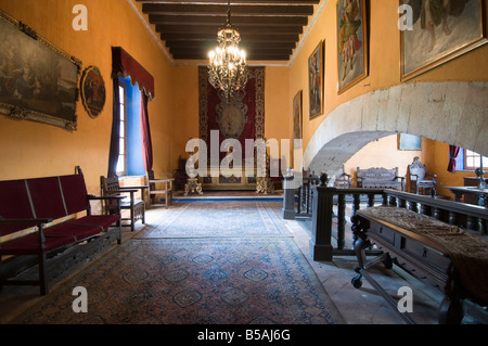 Inside the main house of the Hacienda San Gabriel de Barrera, in Guanajuato, Guanajuato State, Mexico Stock Photo