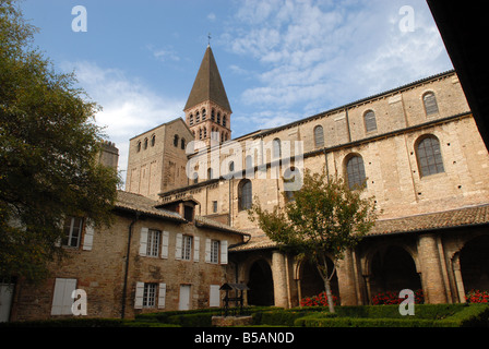 The old Abbey Church of St Philibert at Tournus in Burgundy France Stock Photo