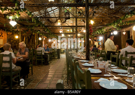 People dining at 'Felfela' restaurant which offers authentic Egyptian food since 1959 in downtown Cairo Egypt Stock Photo