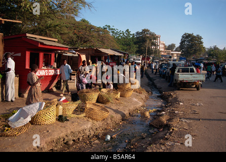 Street scene Mwanza Tanzania East Africa Africa Stock Photo