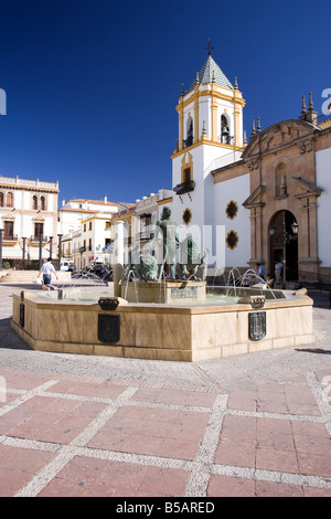 Socorro chuch, Plaza del Socorro, Ronda, Malaga Province, Spain Stock Photo