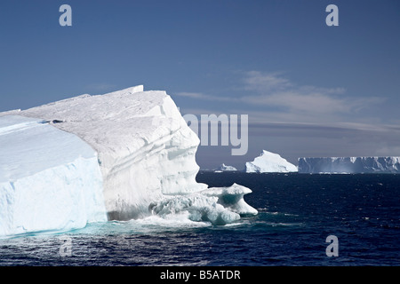 Clean and dirty iceberg, off Laurie Island, South Orkney Islands, Polar Regions Stock Photo