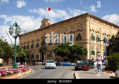 The 'Auberge De Castile et Leon' in Valletta, Malta. Stock Photo