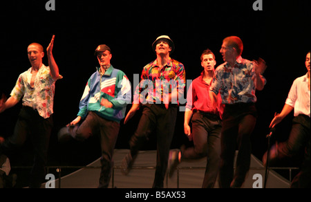 Contemporary dancers on stage, Budapest Wine Festival, Hungary Stock Photo