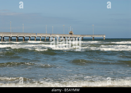 Bob Hall pier on Padre Island, Southern Texas USA Stock Photo