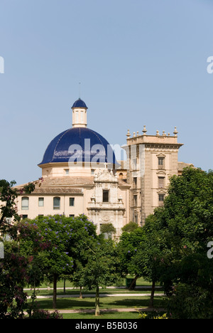 Museum of Fine Arts or Museo de Bellas Artes overlooking the Turia riverbed park Stock Photo