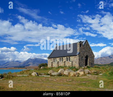 The Church of the Good Shepherd on the shores of Lake Tekapo in the South Island New Zealand Pacific Stock Photo