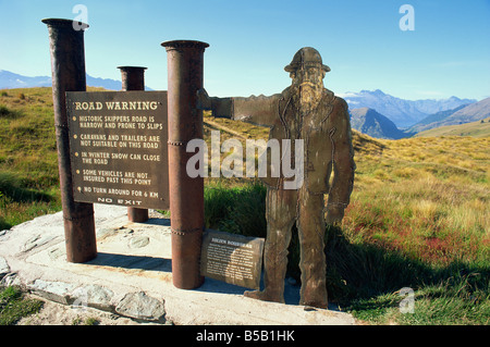 Memorial Bourdeau, Skippers Canyon, South Island, New Zealand, Pacific Stock Photo