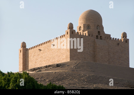 Mausoleum of Aga Khan III the first president of the All-India Muslim League AIML built in Fatimid tomb style located at Aswan along the Nile of Egypt Stock Photo