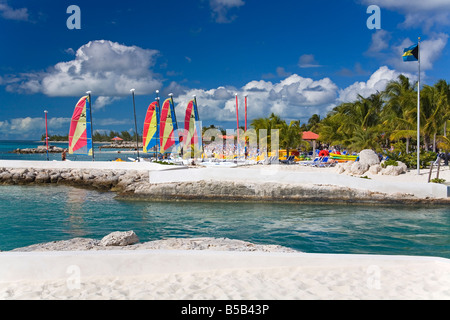 Beach on Princess Cays, Eleuthera Island, Bahamas, West Indies, Central America Stock Photo