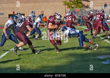 High School Football Morristown High vs Randolf High Stock Photo