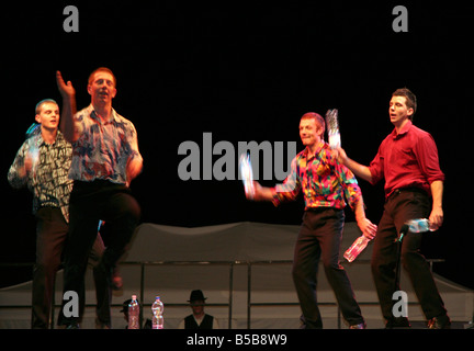 Contemporary dancers on stage, Budapest Wine Festival, Hungary Stock Photo