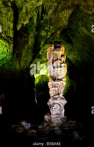 Stalagmites - Carlsbad Caverns National Park in New Mexico, USA Stock Photo