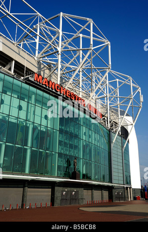 Main entrance at Manchester United Football Club Stadium, Old Trafford, Manchester, England, Europe