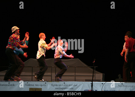 Contemporary dancers on stage, Budapest Wine Festival, Hungary Stock Photo