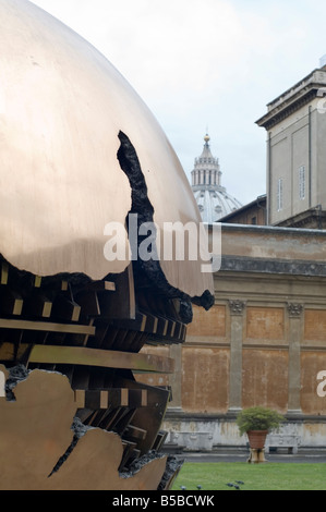 Italy Rome Vatican museum sphere inside the sphere Stock Photo