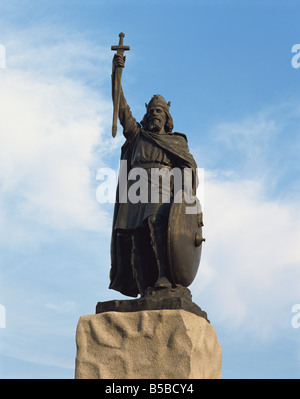 Statue of King Alfred Winchester Hampshire England United Kingdom Europe Stock Photo