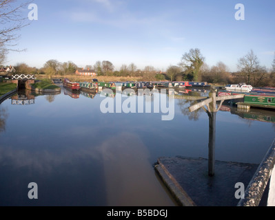 Lapworth flight of locks Stratford upon Avon Canal Warwickshire England United Kingdom Europe Stock Photo