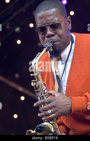 Soweto Kinch live on stage, Birmingham UK Stock Photo