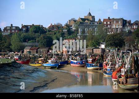 Fishing boats on River Rother, Rye, Sussex, England, Europe Stock Photo