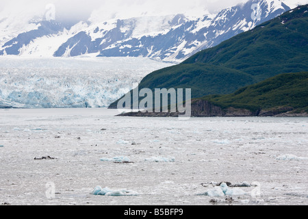 Hubbard Glacier flows into Disenchantment Bay and Yakutat Bay in Alaska Stock Photo