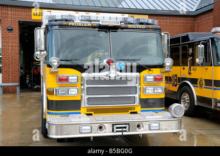 Glendale Volunteer Fire Department's Heavy Duty Rescue, Squad Truck, Stock Photo