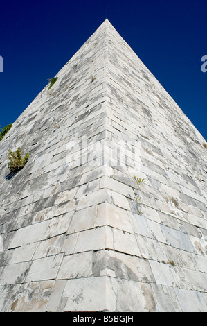 Italy Older stone pyramid in rome Stock Photo