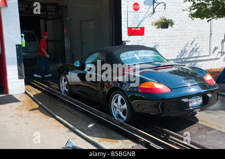 Porsche Boxster in Car Wash Stock Photo - Alamy