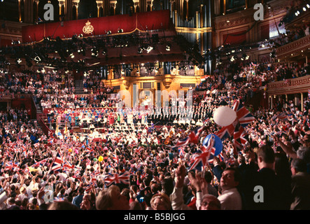 Audience at the Last Night of the Proms in 1992, Royal Albert Hall, Kensington, London, England, Europe Stock Photo