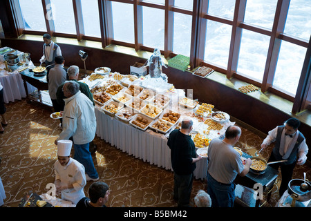 Breakfast buffet served onboard Celebrity Cruise Line's Infinity cruise ship. Stock Photo