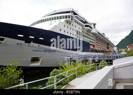 Celebrity Cruise Lines Infinity cruise ship at port in Juneau, Alaska Stock Photo