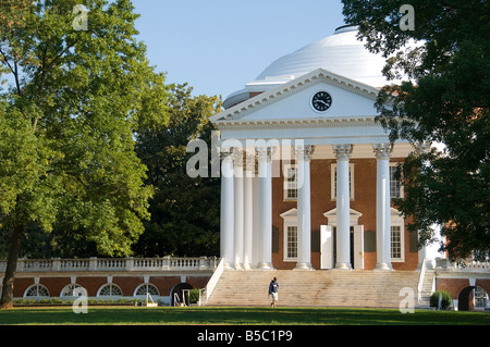 Rotunda and North Lawn, University of Virginia, Charlottesville, Virginia Stock Photo