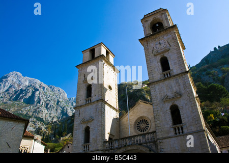 MONTENEGRO, KOTOR. Saint Tryphon church in Kotor Montenegro Stock Photo