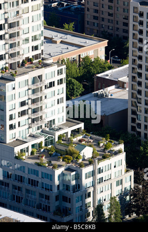 Rooftop gardens on high-rise buildings in downtown Seattle, Washington ... - High-Rise Condominiums With Rooftop Gardens