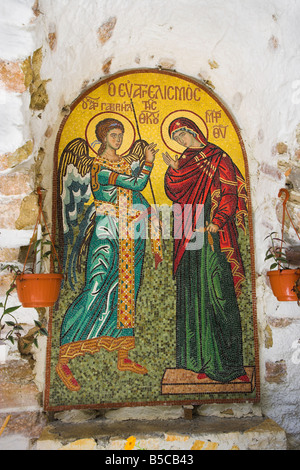 Mosaic Monastery Paleokastritsa Corfu Stock Photo