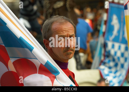 Flagbearer at Palio Asti Italy Stock Photo