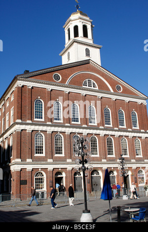 Faneuil Hall on the Freedom Trail in Boston, Massachusetts Stock Photo