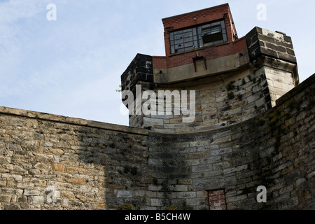 Inside view of guard tower in the Eastern State Penitentiary Stock Photo