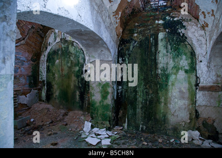 Cell in the Eastern State Penitentiary. Stock Photo