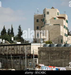 Jewish settlement Tel Rumeida , Hebron,  Palestine Stock Photo