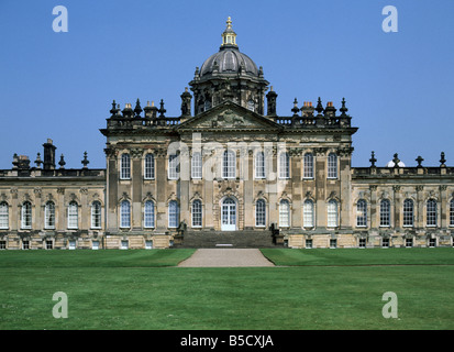 Castle Howard listed historical building stately home in North Yorkshire made famous by Brideshead Revisited films south facing façade York England UK Stock Photo