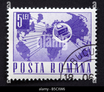 Romanian postage stamp Stock Photo