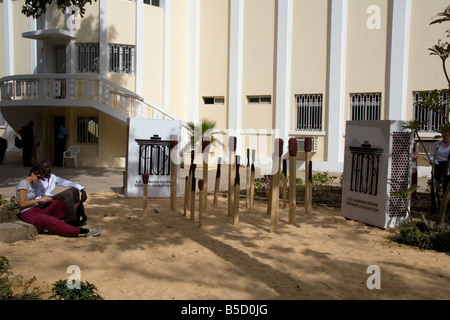 Art installation during Dak art 2008 Dakar Biennale Dakar Senegal Stock Photo