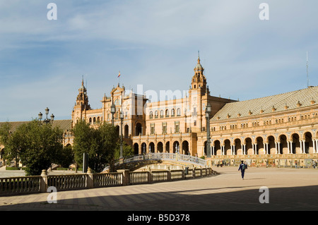 Plaza de Espana erected for the 1929 Exposition, Parque Maria Luisa, Seville, Andalusia, Spain, Europe Stock Photo