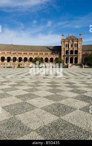Plaza de Espana erected for the 1929 Exposition, Parque Maria Luisa, Seville, Andalusia, Spain, Europe Stock Photo