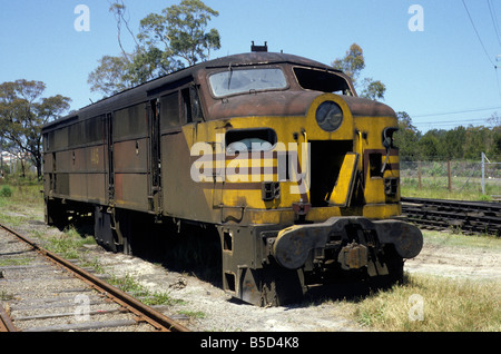 Withdrawn SRA class 44 locomotive No 4416 at Cardiff, New South Wales, Australia 1987 Stock Photo