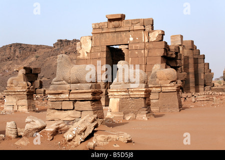 The Temple of Amun, one of the Meroitic temples of Naqa, Sudan, Africa Stock Photo