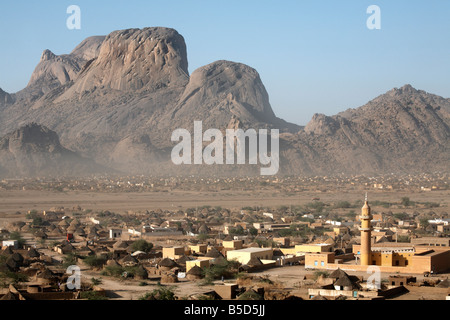 The Taka Mountains and the town of Kassala, Sudan, Africa Stock Photo