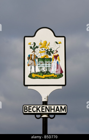 Village sign, Beckenham, Kent UK Stock Photo